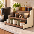 Zomelvia™ 3-Tier Walnut Coffee Bar Countertop Riser