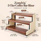Zomelvia™ 3-Tier Walnut Coffee Bar Countertop Riser