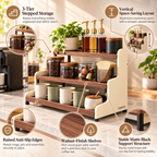 Zomelvia™ 3-Tier Walnut Coffee Bar Countertop Riser