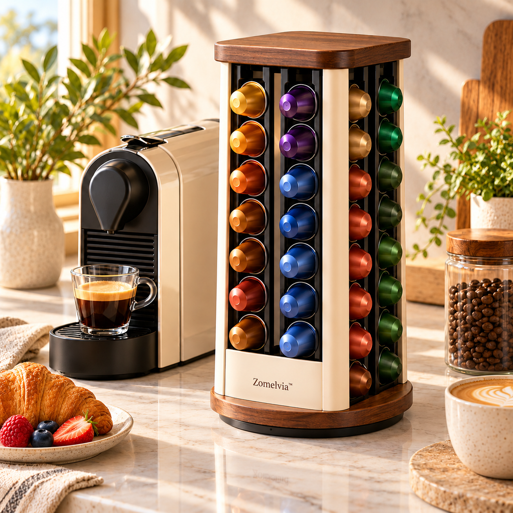 Zomelvia™ 360° Rotating Coffee Capsule Tower