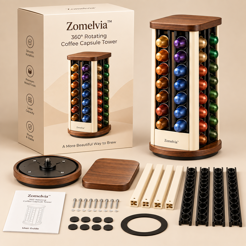 Zomelvia™ 360° Rotating Coffee Capsule Tower