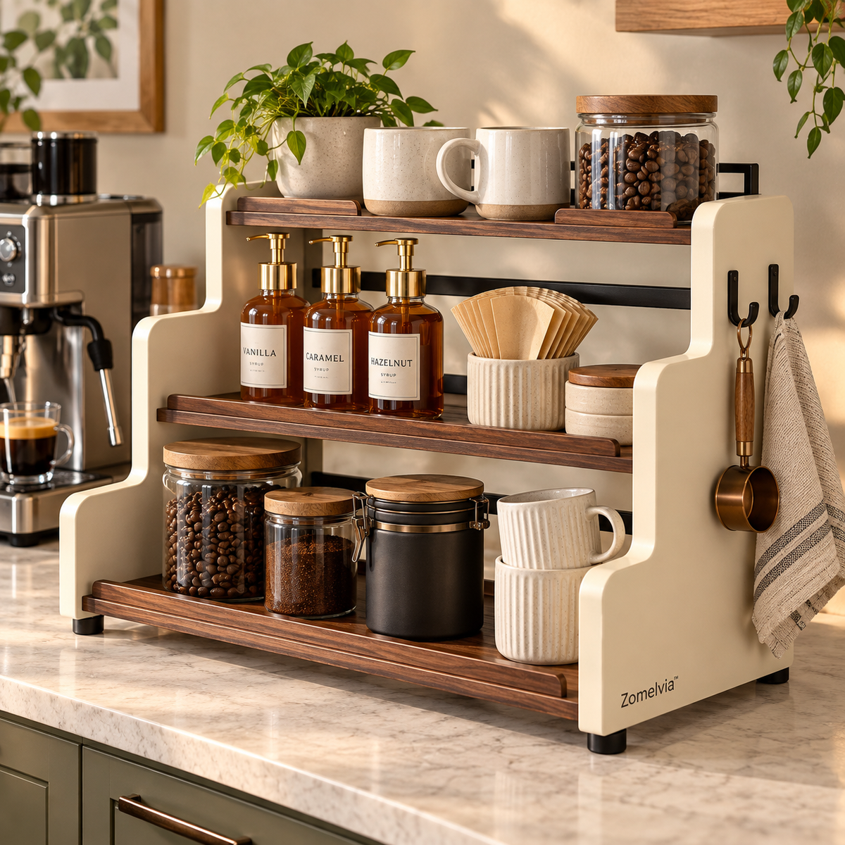 Zomelvia™ Tiered Coffee Bar Countertop Riser