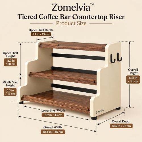 Zomelvia™ Tiered Coffee Bar Countertop Riser