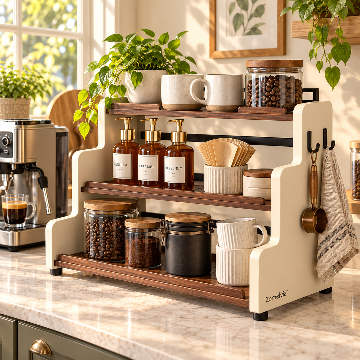 Zomelvia™ Tiered Coffee Bar Countertop Riser