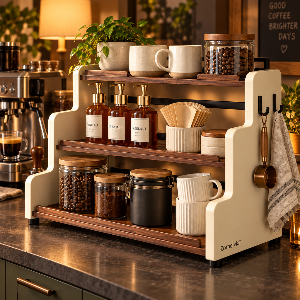 Zomelvia™ Tiered Coffee Bar Countertop Riser