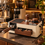 Zomelvia™ Walnut-Accent Espresso Tamping Station Organizer
