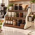 Zomelvia™ Tiered Coffee Bar Countertop Riser Thickened guardrail