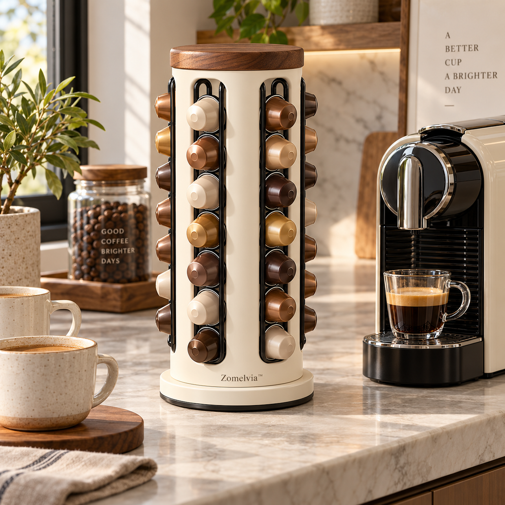 Zomelvia™ 360°Tiered Coffee Syrup Display Rack