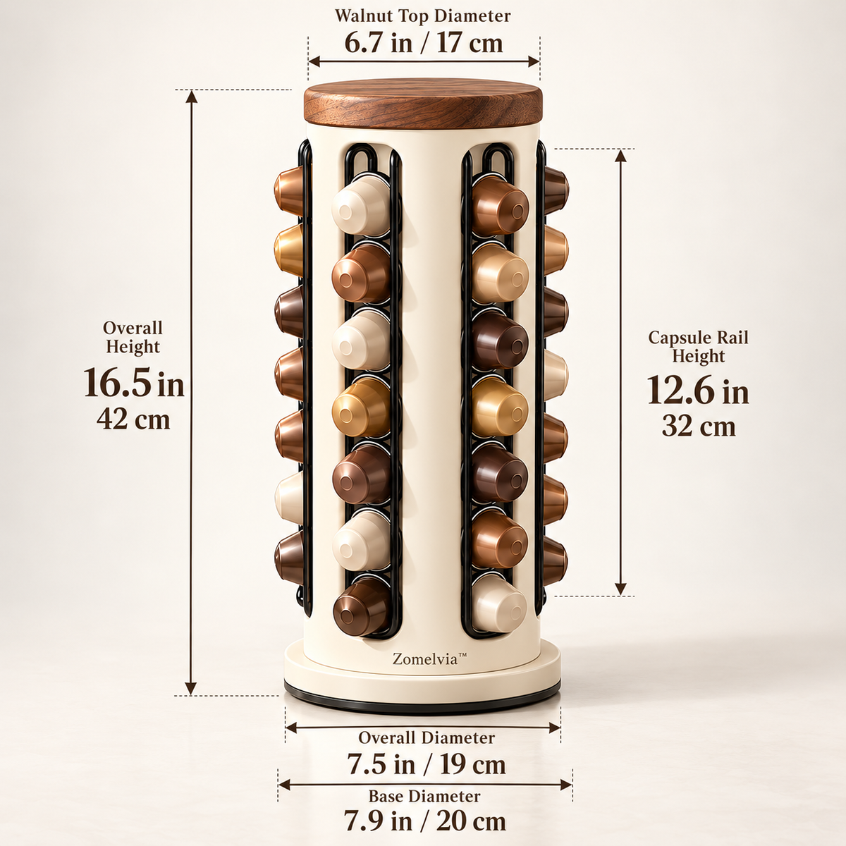 Zomelvia™ 360°Tiered Coffee Syrup Display Rack