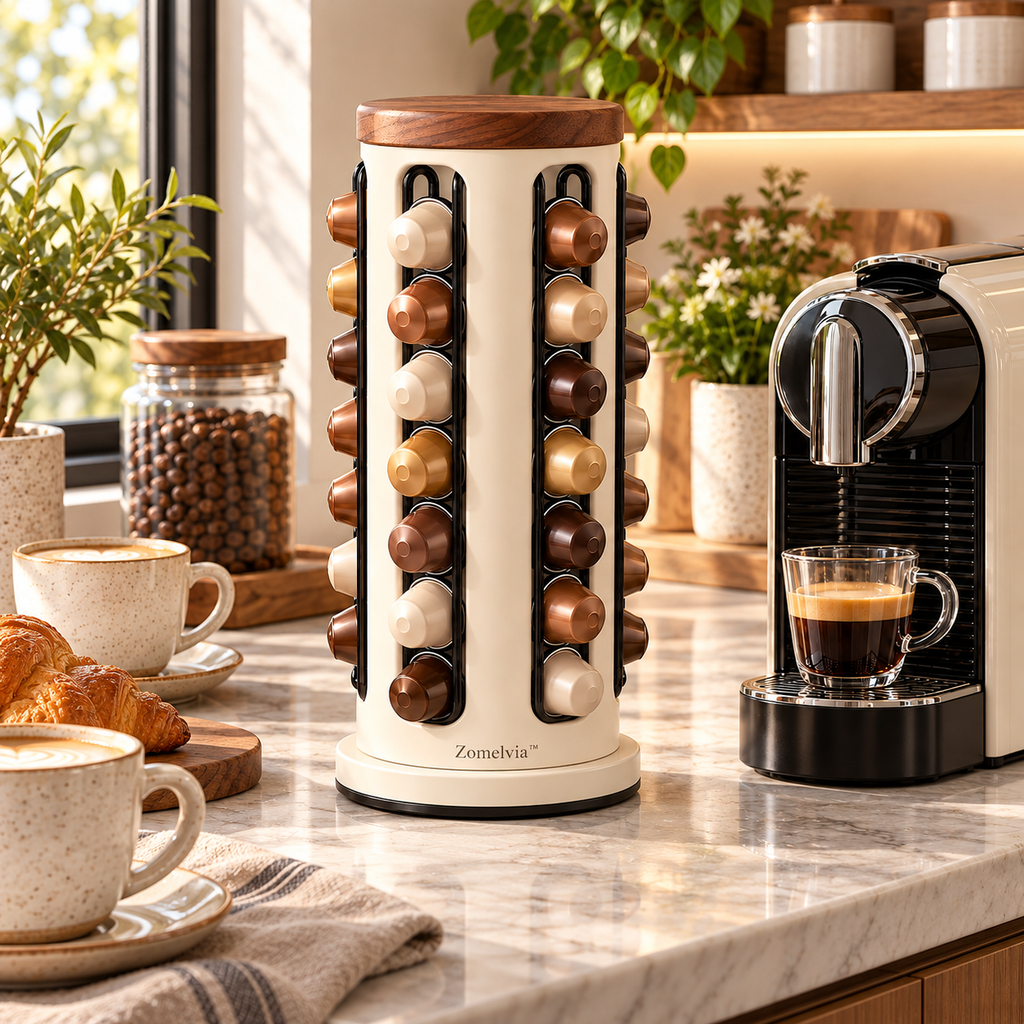 Zomelvia™ 360°Tiered Coffee Syrup Display Rack