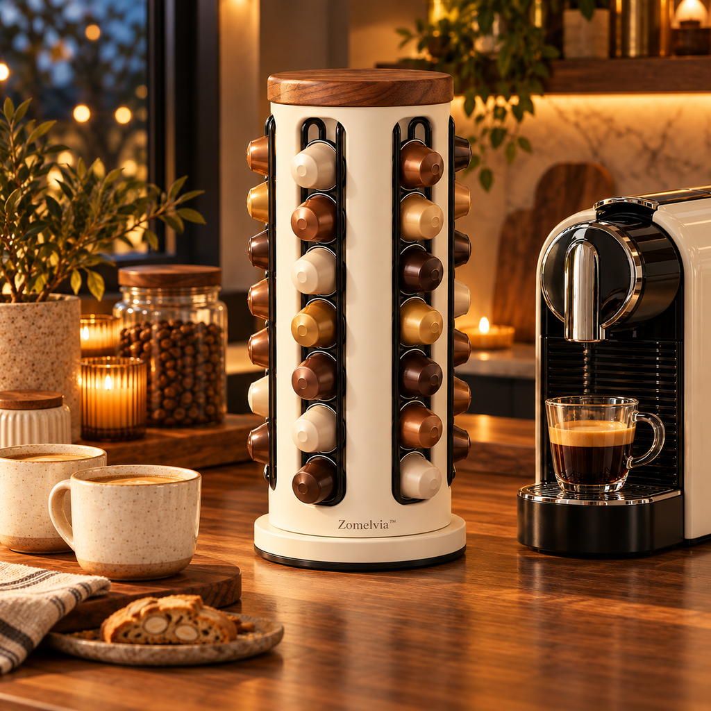 Zomelvia™ 360°Tiered Coffee Syrup Display Rack