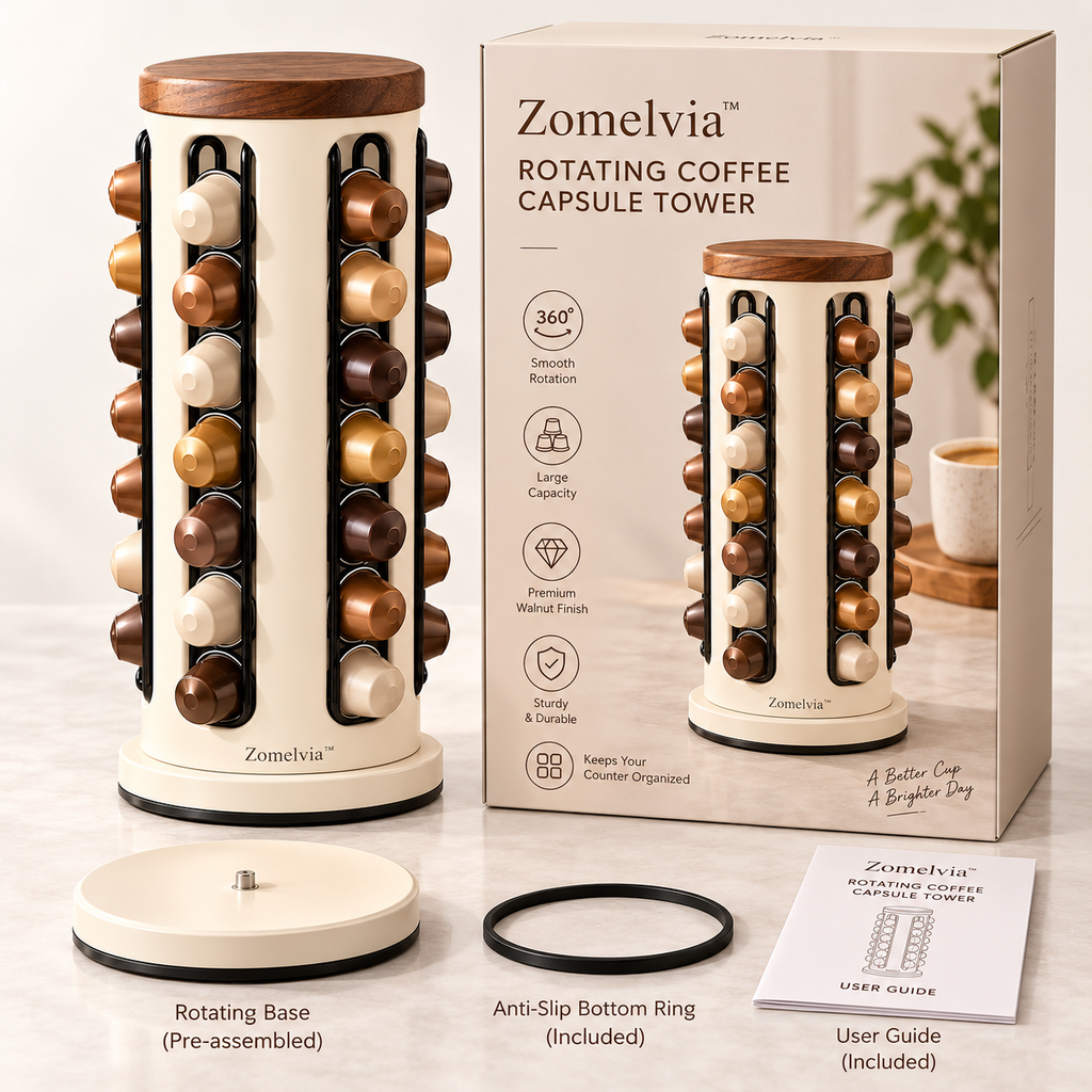 Zomelvia™ 360°Tiered Coffee Syrup Display Rack