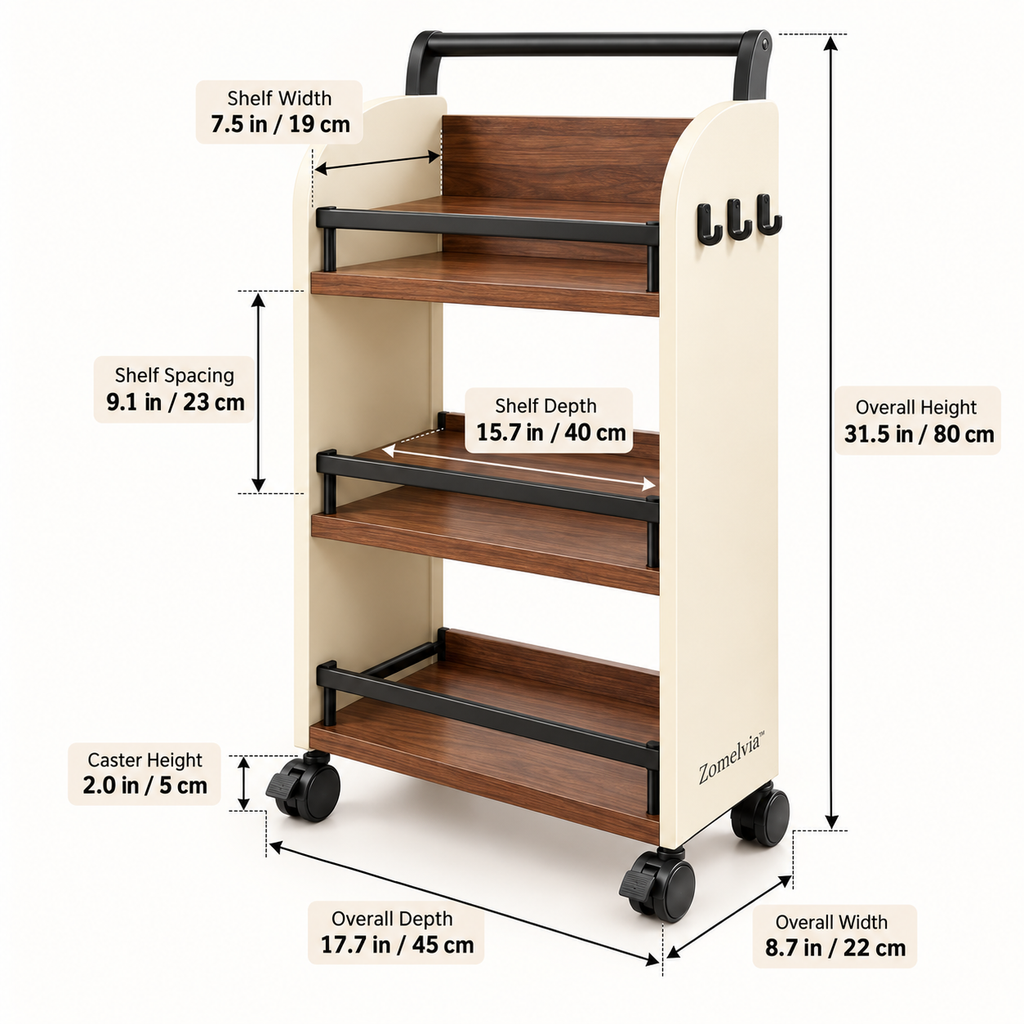 Zomelvia™ Slim Coffee Bar Rolling Cart