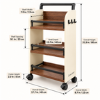 Zomelvia™ Slim Coffee Bar Rolling Cart