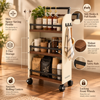 Zomelvia™ Slim Coffee Bar Rolling Cart